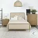 Arini Cream and Sand Wash King Upholstered Panel Bed