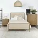 Arini Sand Wash and Cream California King Upholstered Panel Bed