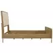 Arini Sand Wash and Cream California King Upholstered Panel Bed