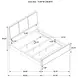 Arini Sand Wash and Cream California King Upholstered Panel Bed