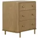 Arini Sand Wash 3 Drawer Nightstand