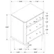 Arini Sand Wash 3 Drawer Nightstand
