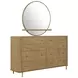 Arini Sand Wash 8 Drawer Dresser with Mirror