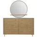 Arini Sand Wash 8 Drawer Dresser with Mirror
