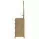Arini Sand Wash 8 Drawer Dresser with Mirror