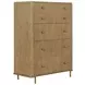 Arini Sand Wash 5 Drawer Chest