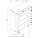 Arini Sand Wash 5 Drawer Chest