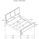 Arini Black and Cream King Upholstered Panel Bed