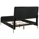 Arini Black and Cream California King Upholstered Panel Bed