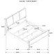 Arini Black and Cream California King Upholstered Panel Bed