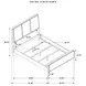 Arini Black and Cream Queen Upholstered Panel Bed