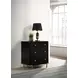 Arini Black 3 Drawer Nightstand