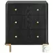 Arini Black and Cream Upholstered Panel Bedroom Set