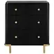 Arini Black 3 Drawer Nightstand