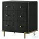 Arini Black and Cream Upholstered Panel Bedroom Set