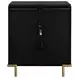 Arini Black 3 Drawer Nightstand