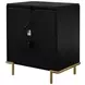 Arini Black 3 Drawer Nightstand
