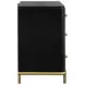 Arini Black 3 Drawer Nightstand