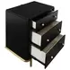 Arini Black 3 Drawer Nightstand