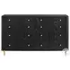 Arini Black and Cream Upholstered Panel Bedroom Set