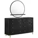 Arini Black 8 Drawer Dresser with Mirror