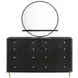 Arini Black 8 Drawer Dresser with Mirror