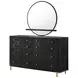 Arini Black 8 Drawer Dresser with Mirror