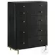 Arini Black and Cream Upholstered Panel Bedroom Set