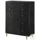 Arini Black and Cream Upholstered Panel Bedroom Set
