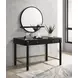 Arini Black Round Vanity Wall Mirror