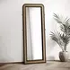 Arini Black Cane Weave Full Length Standing Floor Mirror