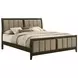Wilkes Brown California King Upholstered Panel Bed