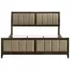 Wilkes Brown California King Upholstered Panel Bed