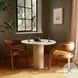 Belle Cream Marble Round Dining Table