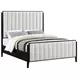 Brookmead Black and Ivory California King Upholstered Panel Bed