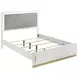 Caraway White and Gray California King Upholstered Panel Bed with LED