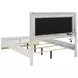 Caraway White and Gray California King Upholstered Panel Bed with LED