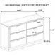 Caraway White 6 Drawer Dresser