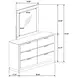 Caraway White 6 Drawer Dresser with Mirror