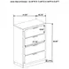Caraway White 4 Drawer Chest