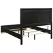 Caraway Black and Gray California King Upholstered Panel Bed with LED