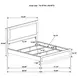 Caraway Black and Gray California King Upholstered Panel Bed with LED