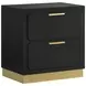 Caraway Black 2 Drawer Nightstand