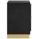 Caraway Black 2 Drawer Nightstand