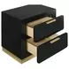 Caraway Black 2 Drawer Nightstand
