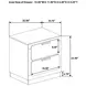 Caraway Black 2 Drawer Nightstand