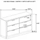 Caraway Black 6 Drawer Dresser