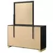 Caraway Black 6 Drawer Dresser with Mirror