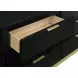 Caraway Black 6 Drawer Dresser with Mirror