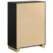 Caraway Black 4 Drawer Chest